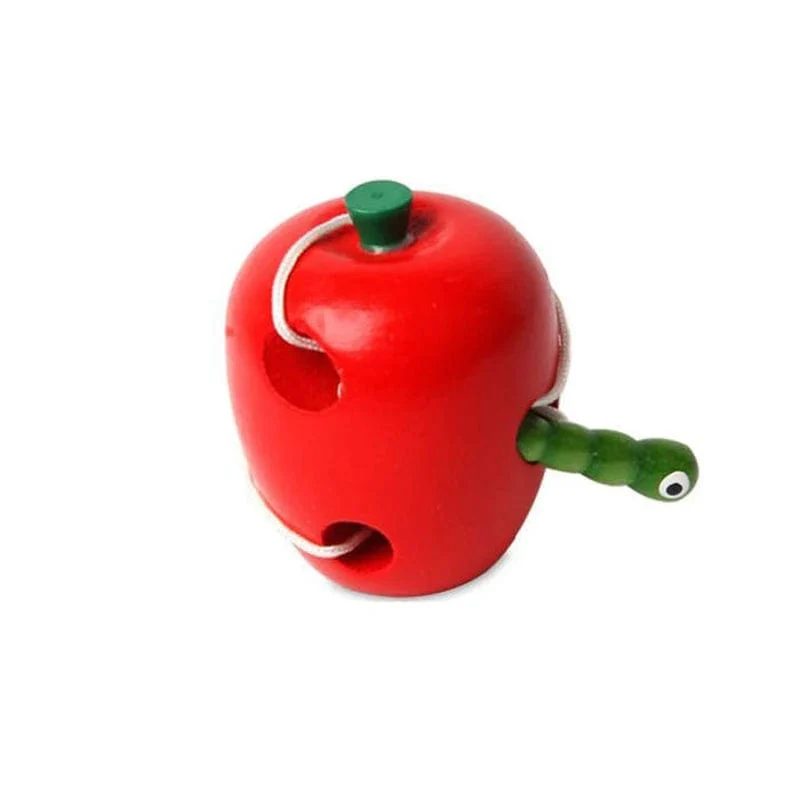 Montessori Spielzeug Wurm Essen Obst Holz Puzzle Spielzeug Kinder Finger Flexible Training Drehen Wurm Pädagogisches Spielzeug für Kinder Geschenke