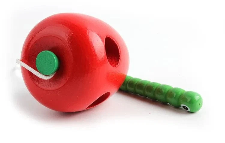 Montessori Spielzeug Wurm Essen Obst Holz Puzzle Spielzeug Kinder Finger Flexible Training Drehen Wurm Pädagogisches Spielzeug für Kinder Geschenke