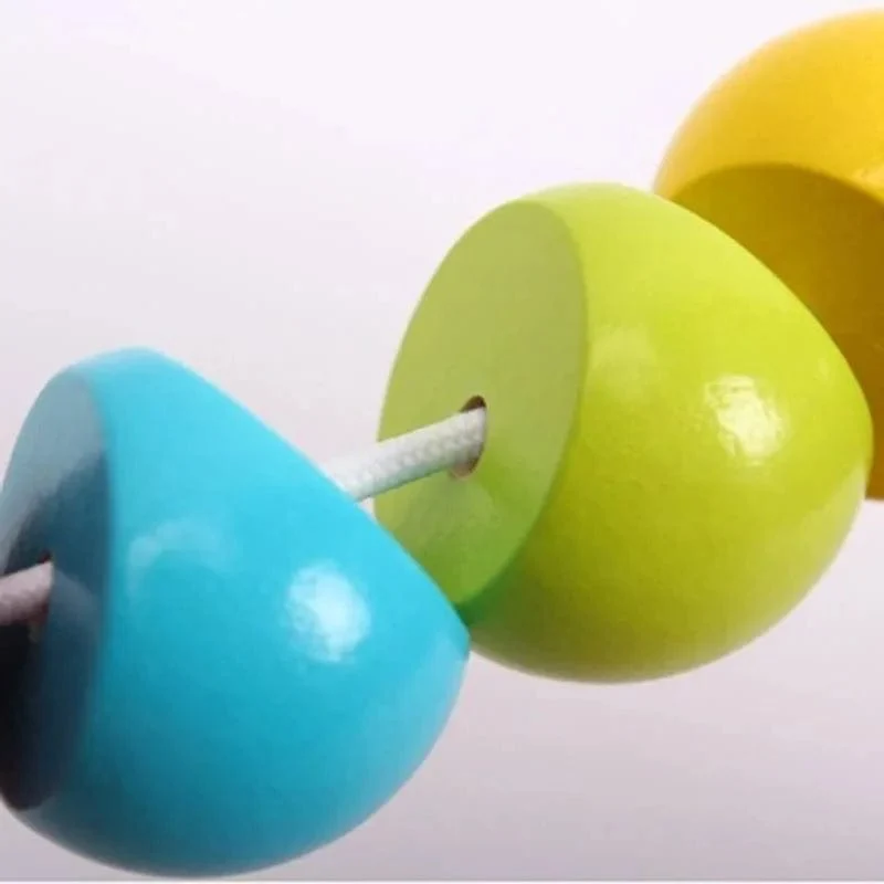 Montessori Spielzeug Wurm Essen Obst Holz Puzzle Spielzeug Kinder Finger Flexible Training Drehen Wurm Pädagogisches Spielzeug für Kinder Geschenke