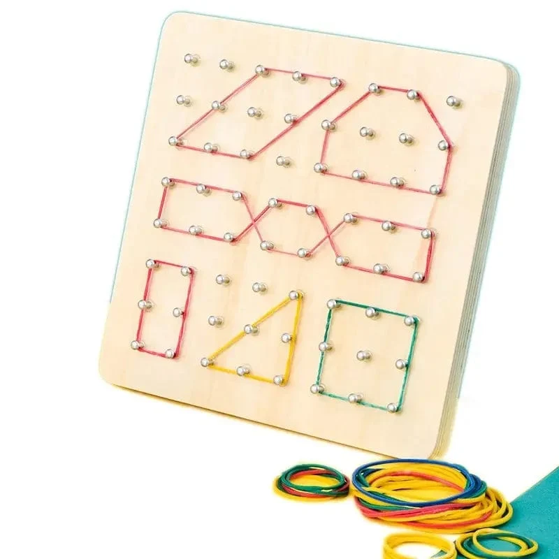 Montessori Geometrie Mathematik Lehrmittel Für Kinder Form Pegboard Puzzle Spiel Frühen Kindheit Pädagogisches Holz Spielzeug Geschenke