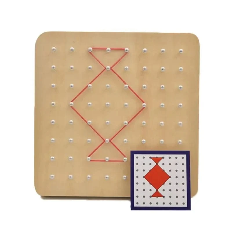 Montessori Geometrie Mathematik Lehrmittel Für Kinder Form Pegboard Puzzle Spiel Frühen Kindheit Pädagogisches Holz Spielzeug Geschenke