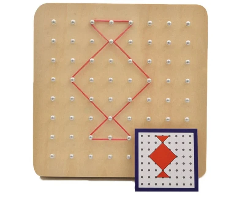 Montessori Geometrie Mathematik Lehrmittel Für Kinder Form Pegboard Puzzle Spiel Frühen Kindheit Pädagogisches Holz Spielzeug Geschenke
