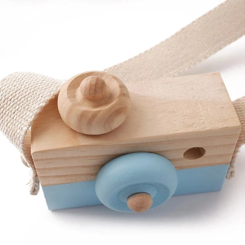 Holz Mode Kamera Baby Spielzeug Anhänger Baby Block Montessori Spielzeug für Kinder Holz DIY Präsentiert Pflege Geschenk Outdoor Spielzeug