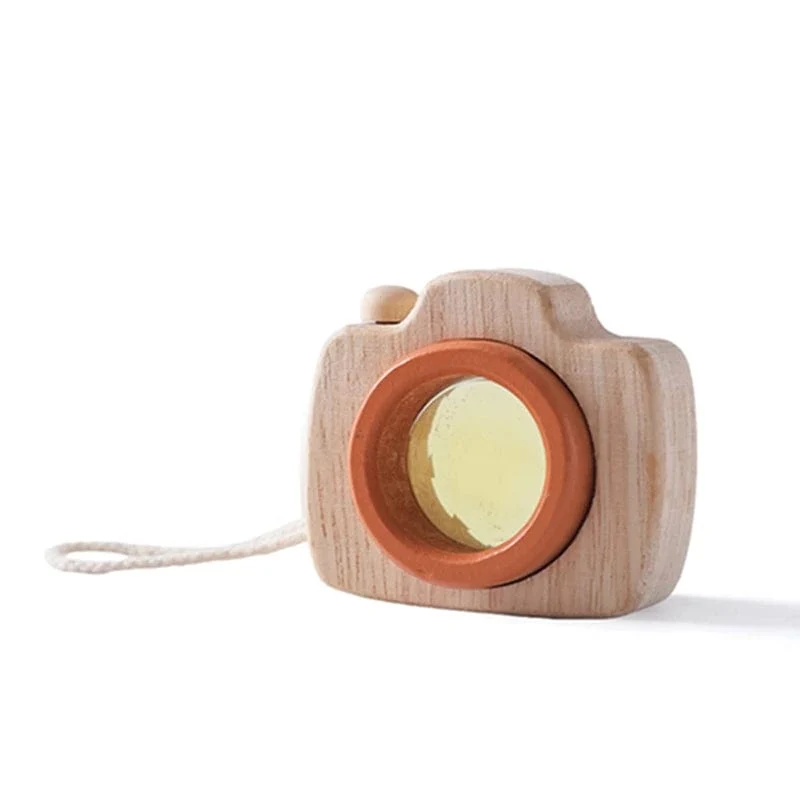 Holz Mode Kamera Baby Spielzeug Anhänger Baby Block Montessori Spielzeug für Kinder Holz DIY Präsentiert Pflege Geschenk Outdoor Spielzeug
