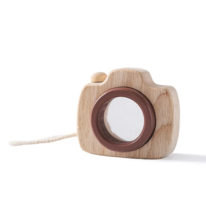 Holz Mode Kamera Baby Spielzeug Anhänger Baby Block Montessori Spielzeug für Kinder Holz DIY Präsentiert Pflege Geschenk Outdoor Spielzeug