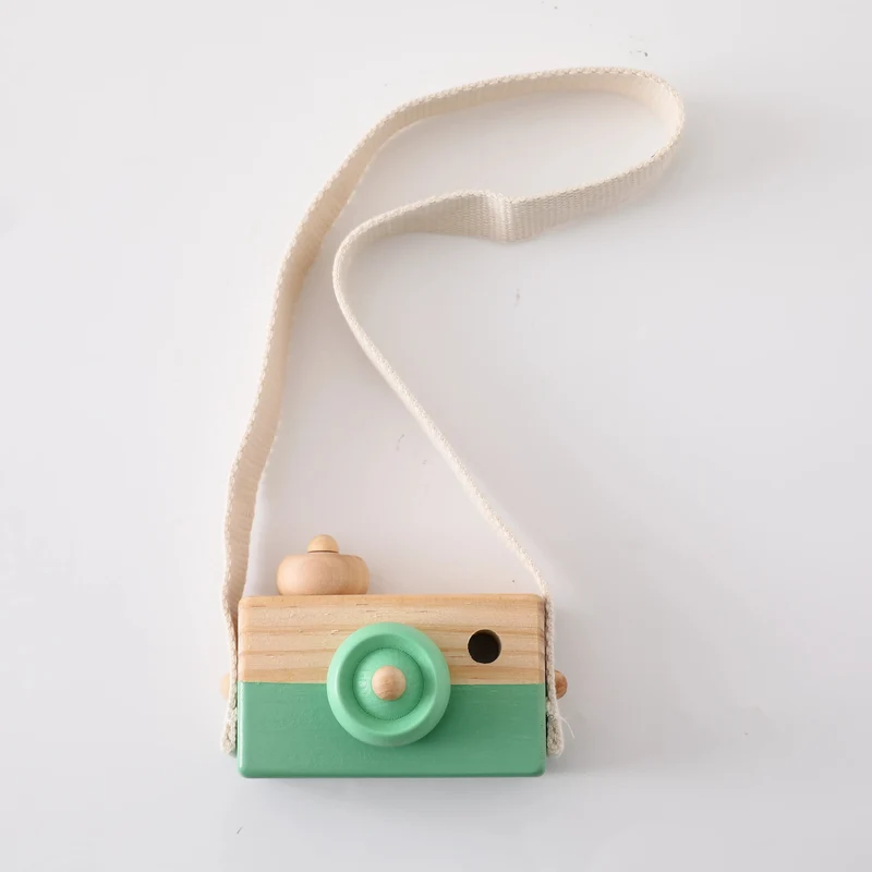 Holz Mode Kamera Baby Spielzeug Anhänger Baby Block Montessori Spielzeug für Kinder Holz DIY Präsentiert Pflege Geschenk Outdoor Spielzeug