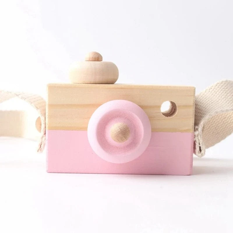 Holz Mode Kamera Baby Spielzeug Anhänger Baby Block Montessori Spielzeug für Kinder Holz DIY Präsentiert Pflege Geschenk Outdoor Spielzeug