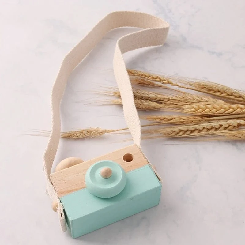 Holz Mode Kamera Baby Spielzeug Anhänger Baby Block Montessori Spielzeug für Kinder Holz DIY Präsentiert Pflege Geschenk Outdoor Spielzeug
