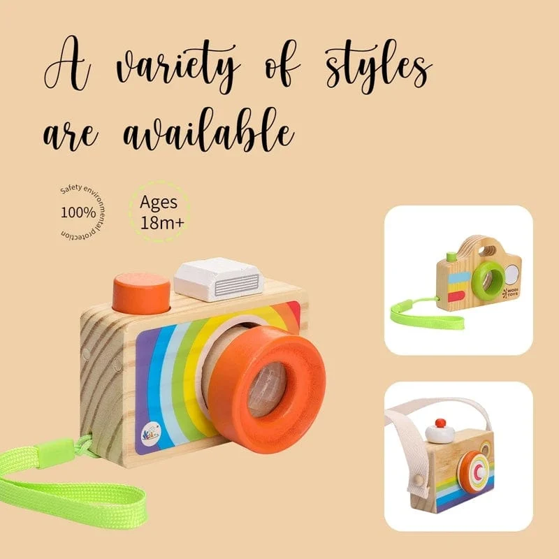 Holz Mode Kamera Baby Spielzeug Anhänger Baby Block Montessori Spielzeug für Kinder Holz DIY Präsentiert Pflege Geschenk Outdoor Spielzeug