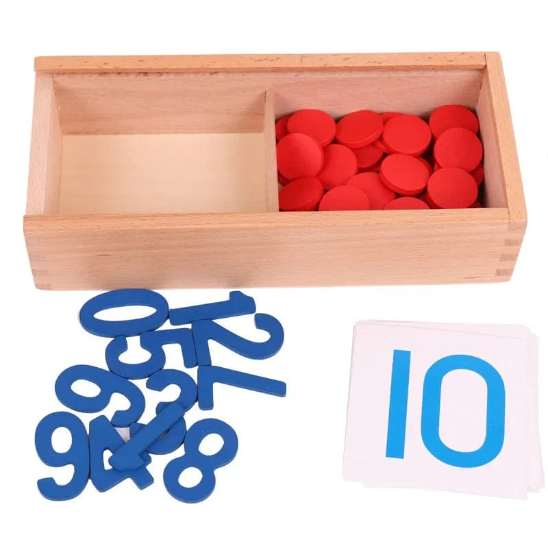 Kinder Holz Montessori Kognitiven Karten Anzahl Zählen Mathe Spiel Pädagogisches Spielzeug Für Kinder Frühen Kindheit Vorschule Ausbildung