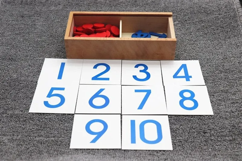 Kinder Holz Montessori Kognitiven Karten Anzahl Zählen Mathe Spiel Pädagogisches Spielzeug Für Kinder Frühen Kindheit Vorschule Ausbildung