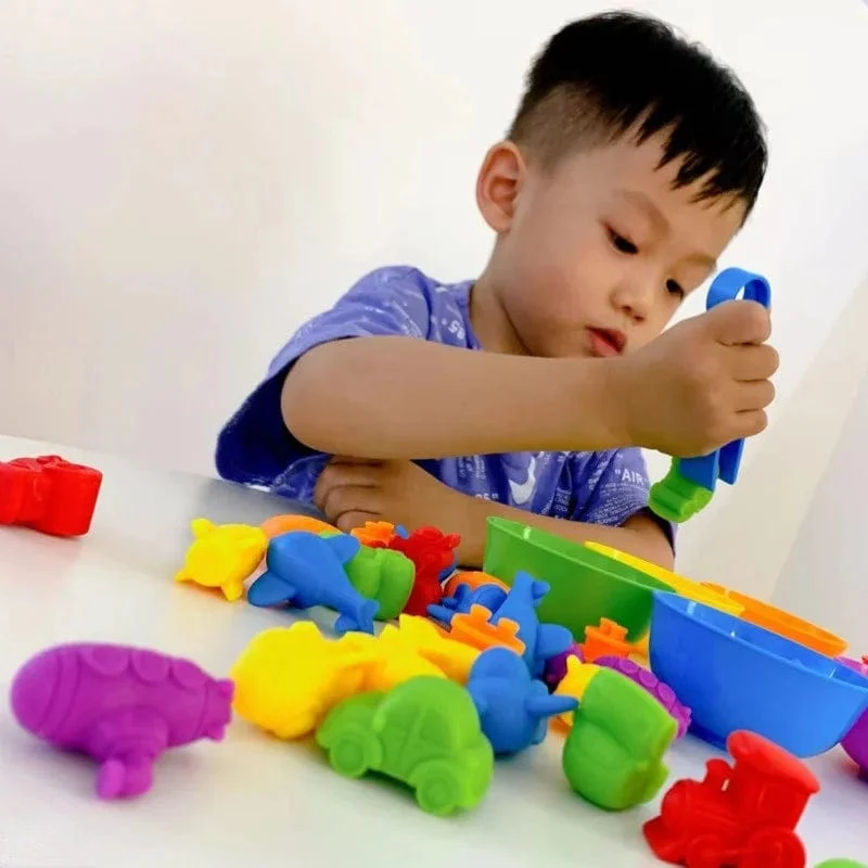 Kinder Matching Spiel Lernen Lernspielzeug Tierkognition Regenbogen Sortieren Feinmotorik Training Montessori Sinnespuzzle Spielzeug Geschenke