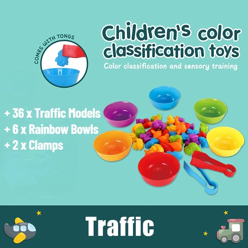Kinder Matching Spiel Lernen Lernspielzeug Tierkognition Regenbogen Sortieren Feinmotorik Training Montessori Sinnespuzzle Spielzeug Geschenke