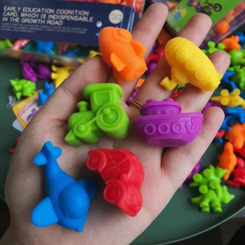 Kinder Matching Spiel Lernen Lernspielzeug Tierkognition Regenbogen Sortieren Feinmotorik Training Montessori Sinnespuzzle Spielzeug Geschenke
