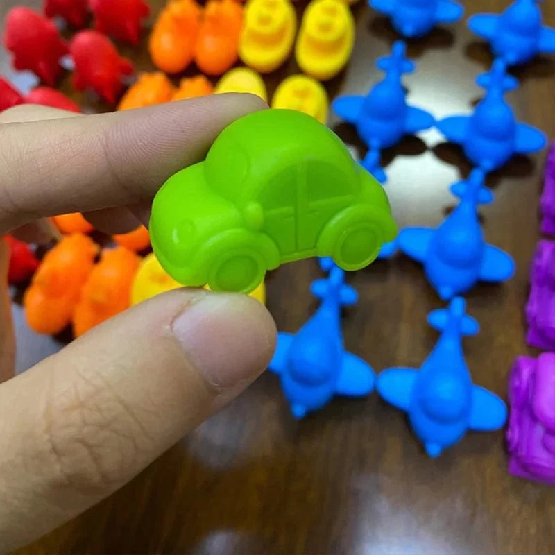 Kinder Matching Spiel Lernen Lernspielzeug Tierkognition Regenbogen Sortieren Feinmotorik Training Montessori Sinnespuzzle Spielzeug Geschenke