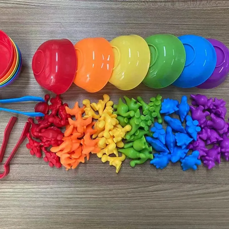 Kinder Matching Spiel Lernen Lernspielzeug Tierkognition Regenbogen Sortieren Feinmotorik Training Montessori Sinnespuzzle Spielzeug Geschenke