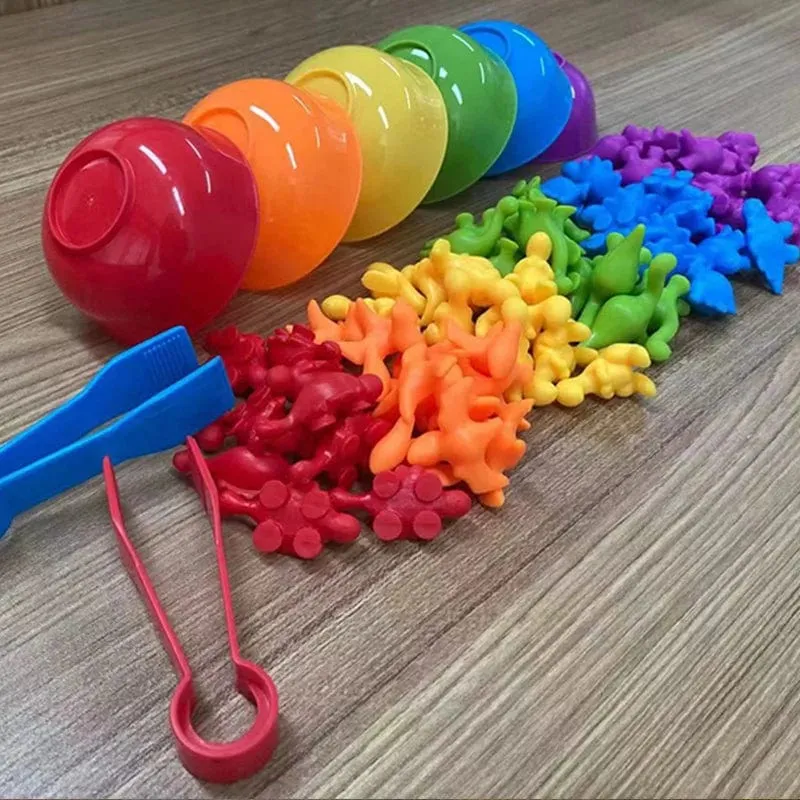 Kinder Matching Spiel Lernen Lernspielzeug Tierkognition Regenbogen Sortieren Feinmotorik Training Montessori Sinnespuzzle Spielzeug Geschenke