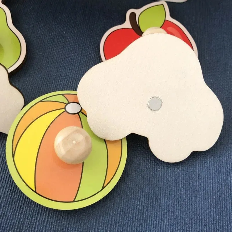 Montessori Baby Holzspielzeug 1 2 3 Jahre Kinder Handgreifbrett Puzzlespiel Kleinkind Feinmotorik Lernspielzeug für Kinder