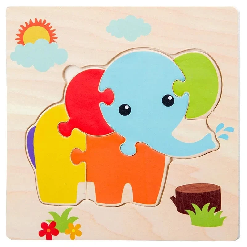 Montessori Baby Holzspielzeug 1 2 3 Jahre Kinder Handgreifbrett Puzzlespiel Kleinkind Feinmotorik Lernspielzeug für Kinder