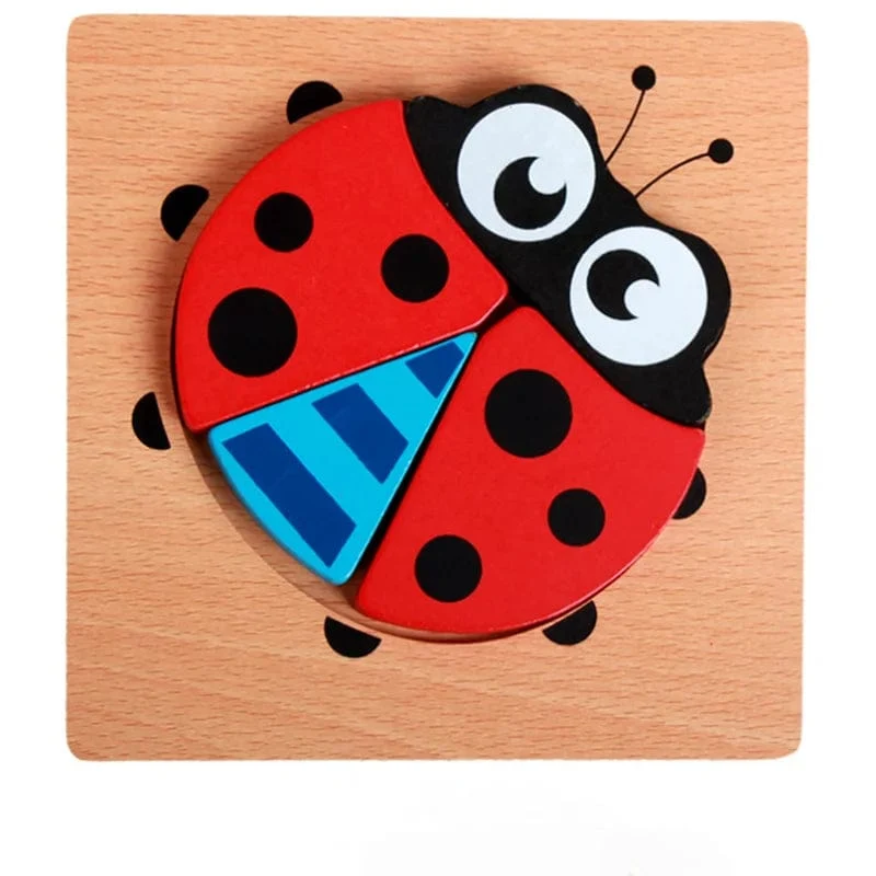 Holz 3D Spielzeug Puzzle Cartoon Tiere Frühen Lernen Kognition Intelligenz Puzzle Spiel Bunte Montessori Baby Kleinkind Geschenke