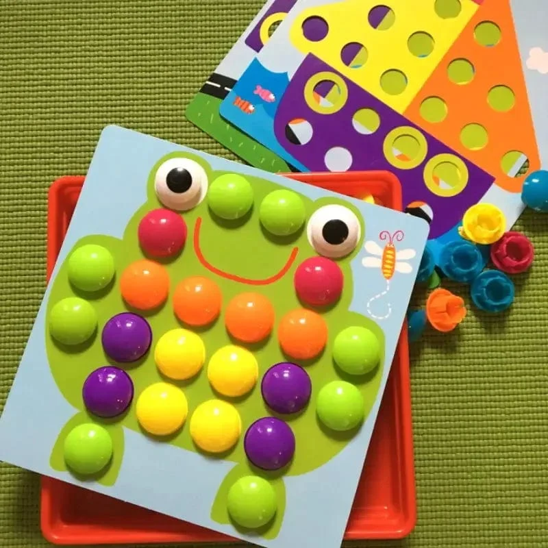 Neu Pilz Nagel DIY Cartoon Handgemachte Spielzeug kinder Montessori Pädagogisches Spielzeug Intelligente 3D Puzzle