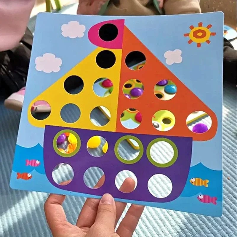 Neu Pilz Nagel DIY Cartoon Handgemachte Spielzeug kinder Montessori Pädagogisches Spielzeug Intelligente 3D Puzzle