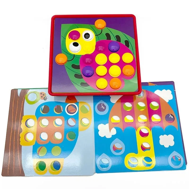 Neu Pilz Nagel DIY Cartoon Handgemachte Spielzeug kinder Montessori Pädagogisches Spielzeug Intelligente 3D Puzzle