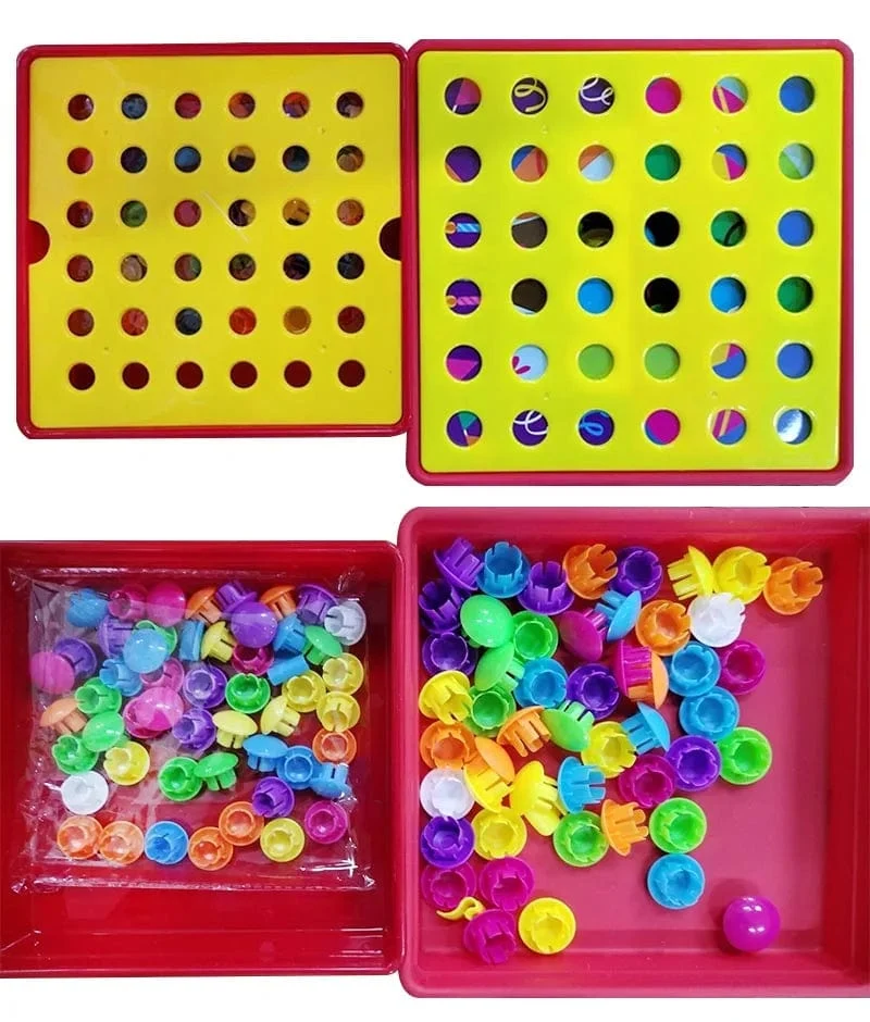 Neu Pilz Nagel DIY Cartoon Handgemachte Spielzeug kinder Montessori Pädagogisches Spielzeug Intelligente 3D Puzzle