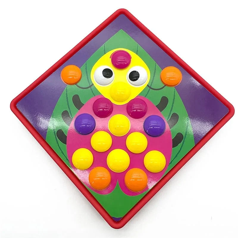 Neu Pilz Nagel DIY Cartoon Handgemachte Spielzeug kinder Montessori Pädagogisches Spielzeug Intelligente 3D Puzzle