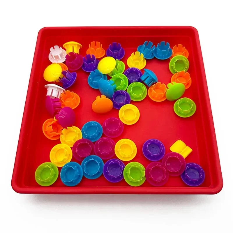 Neu Pilz Nagel DIY Cartoon Handgemachte Spielzeug kinder Montessori Pädagogisches Spielzeug Intelligente 3D Puzzle