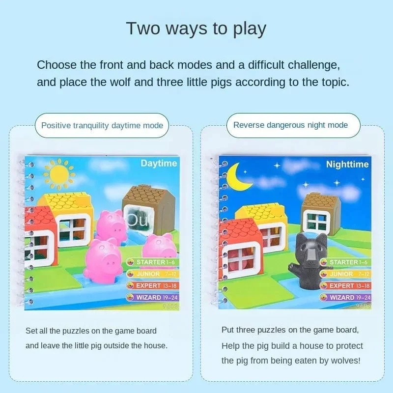 Rotkäppchen Smart Hide & Seek Montessori Brettspiele mit Lösung Geschicklichkeitsaufbau Puzzlespiel Spielzeug Kinder Geschenk