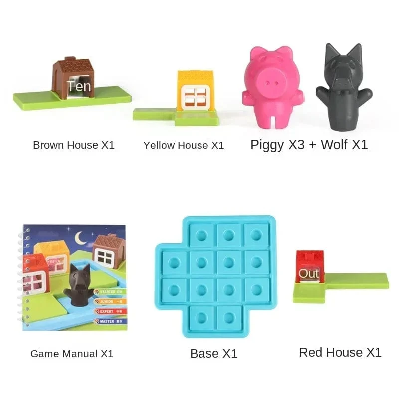 Rotkäppchen Smart Hide & Seek Montessori Brettspiele mit Lösung Geschicklichkeitsaufbau Puzzlespiel Spielzeug Kinder Geschenk