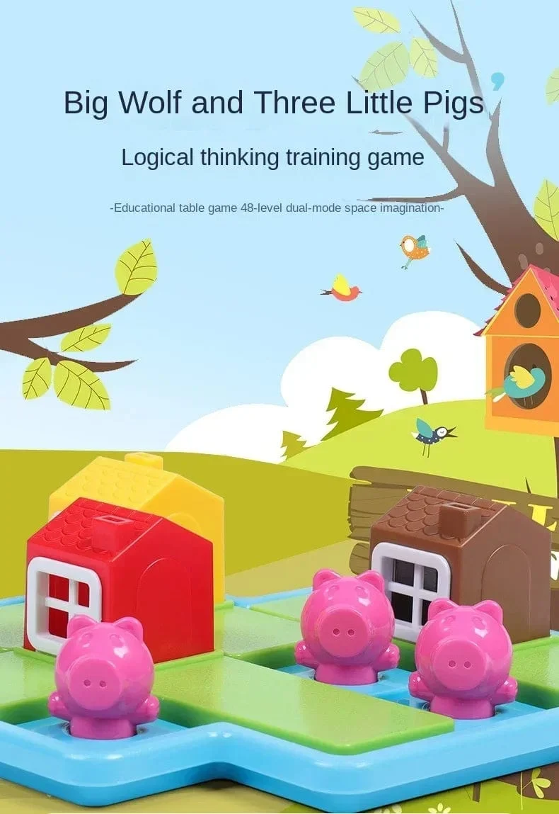 Rotkäppchen Smart Hide & Seek Montessori Brettspiele mit Lösung Geschicklichkeitsaufbau Puzzlespiel Spielzeug Kinder Geschenk