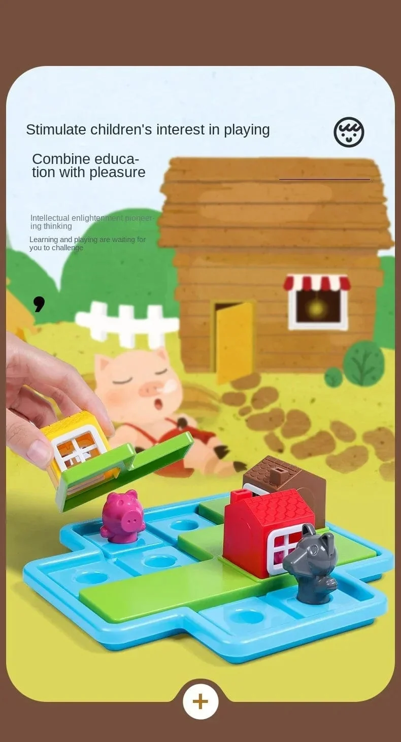 Rotkäppchen Smart Hide & Seek Montessori Brettspiele mit Lösung Geschicklichkeitsaufbau Puzzlespiel Spielzeug Kinder Geschenk