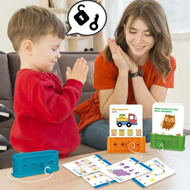 Kinder Montessori Puzzle Spielzeug Logisches Denken Training Entsperren Spiel Baby Kognition Lock Pick Frühes pädagogisches Geschenk für Kinder