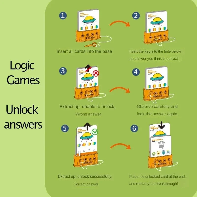 Kinder Montessori Puzzle Spielzeug Logisches Denken Training Entsperren Spiel Baby Kognition Lock Pick Frühes pädagogisches Geschenk für Kinder