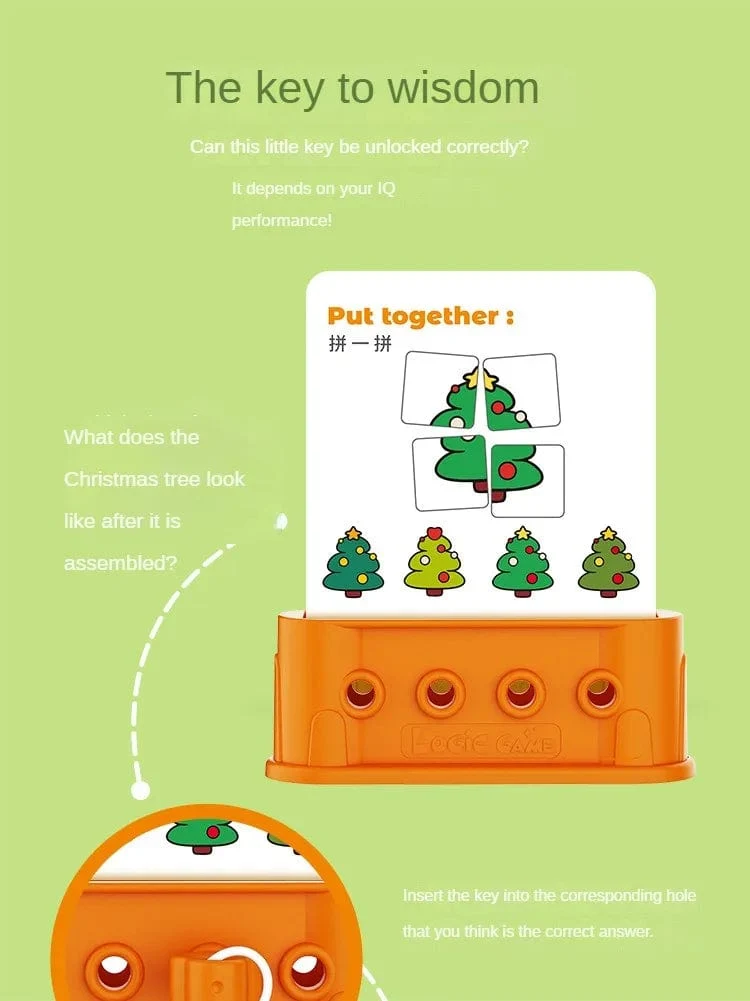 Kinder Montessori Puzzle Spielzeug Logisches Denken Training Entsperren Spiel Baby Kognition Lock Pick Frühes pädagogisches Geschenk für Kinder