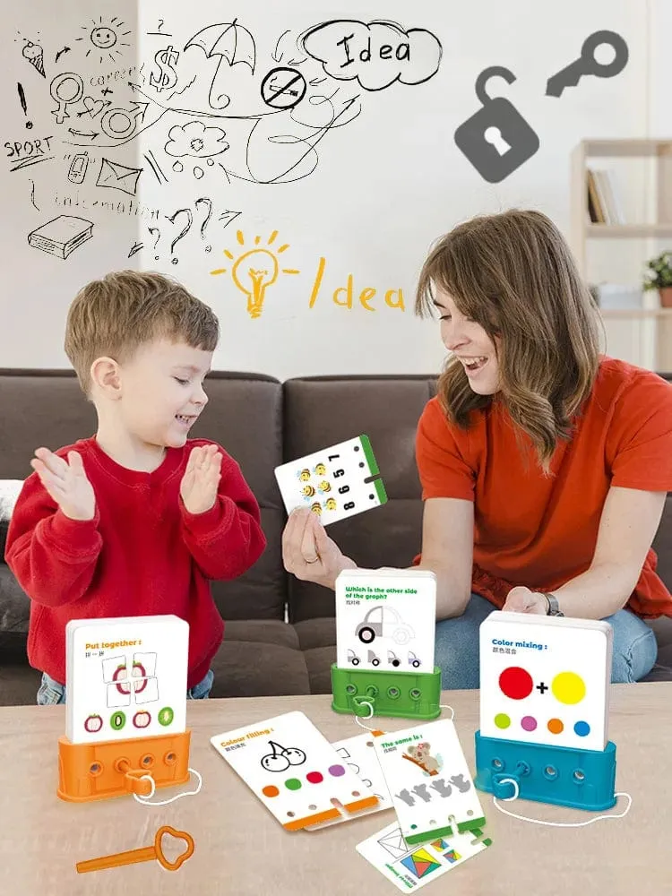 Kinder Montessori Puzzle Spielzeug Logisches Denken Training Entsperren Spiel Baby Kognition Lock Pick Frühes pädagogisches Geschenk für Kinder
