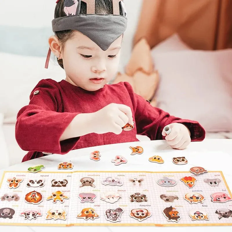 Tiere Puzzle Magnete Bücher Montessori Spielzeug für Kinder Lernen Bildungs ​​Baby Spielzeug Magnetische Buch Puzzles Spiel