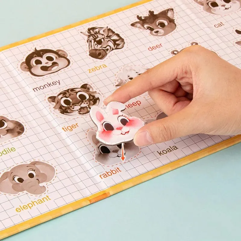 Tiere Puzzle Magnete Bücher Montessori Spielzeug für Kinder Lernen Bildungs ​​Baby Spielzeug Magnetische Buch Puzzles Spiel
