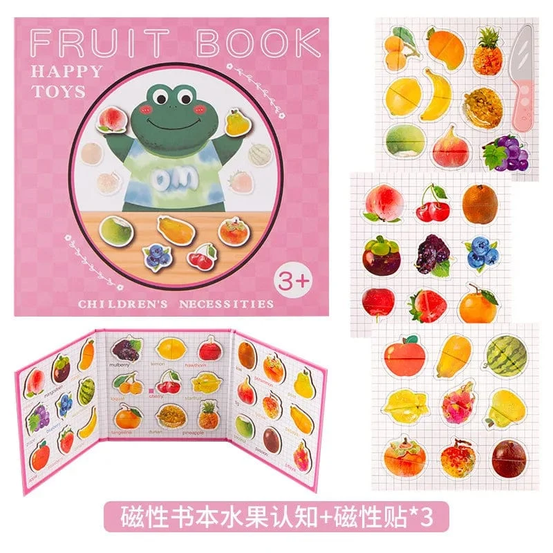 Tiere Puzzle Magnete Bücher Montessori Spielzeug für Kinder Lernen Bildungs ​​Baby Spielzeug Magnetische Buch Puzzles Spiel