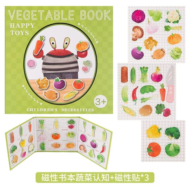 Tiere Puzzle Magnete Bücher Montessori Spielzeug für Kinder Lernen Bildungs ​​Baby Spielzeug Magnetische Buch Puzzles Spiel