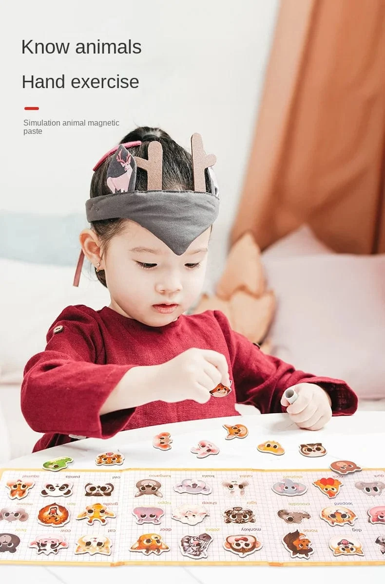 Tiere Puzzle Magnete Bücher Montessori Spielzeug für Kinder Lernen Bildungs ​​Baby Spielzeug Magnetische Buch Puzzles Spiel