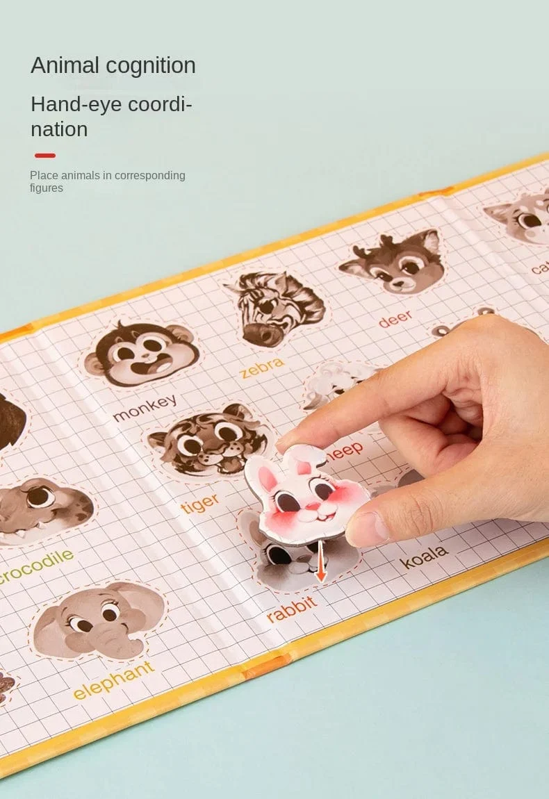 Tiere Puzzle Magnete Bücher Montessori Spielzeug für Kinder Lernen Bildungs ​​Baby Spielzeug Magnetische Buch Puzzles Spiel