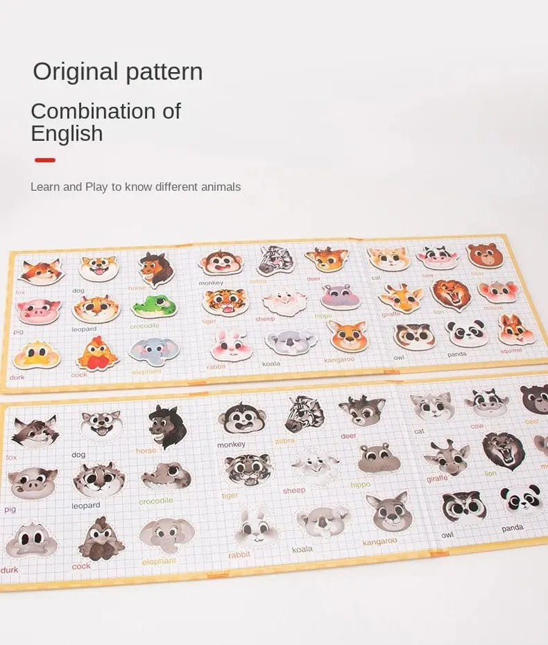 Tiere Puzzle Magnete Bücher Montessori Spielzeug für Kinder Lernen Bildungs ​​Baby Spielzeug Magnetische Buch Puzzles Spiel