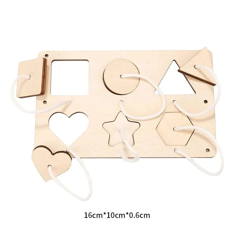 Beschäftigt Bord DIY Montessori Spielzeug Schloss Mobile Kinder Holz Chips Geschicklichkeit Training Eltern-Kind Spiel Puzzle Intelligenz Entwicklung