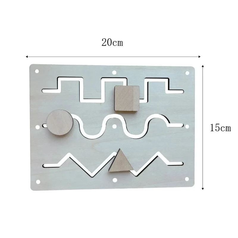 Beschäftigt Bord DIY Montessori Spielzeug Schloss Mobile Kinder Holz Chips Geschicklichkeit Training Eltern-Kind Spiel Puzzle Intelligenz Entwicklung