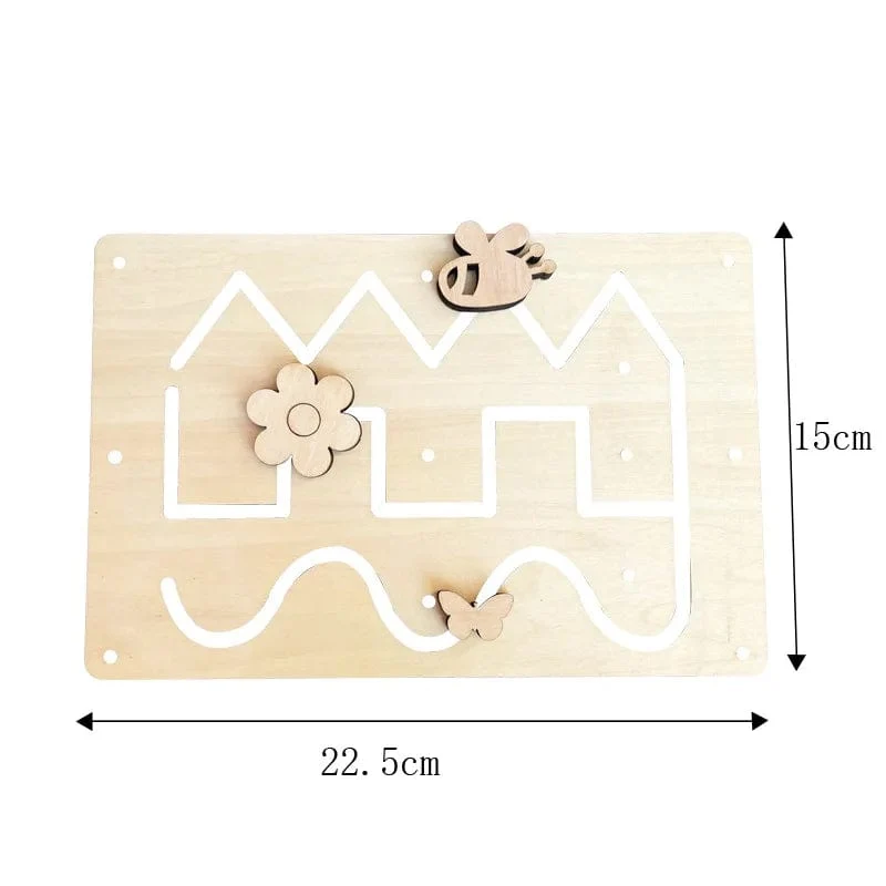 Beschäftigt Bord DIY Montessori Spielzeug Schloss Mobile Kinder Holz Chips Geschicklichkeit Training Eltern-Kind Spiel Puzzle Intelligenz Entwicklung