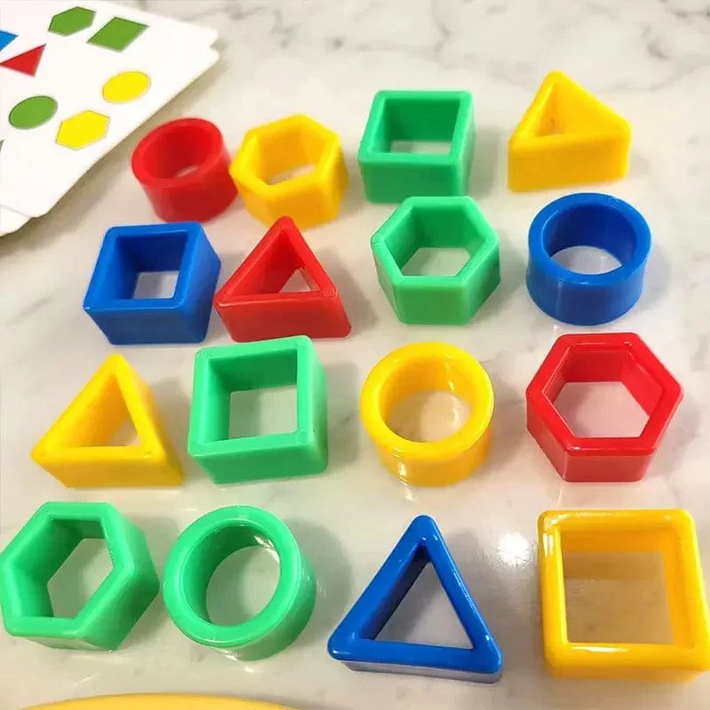 Niedlicher Bär Kinder Geometrische Form Farbabstimmung Puzzle Baby Montessori Pädagogisches Lernspielzeug Kinder Interaktives Kampfspiel