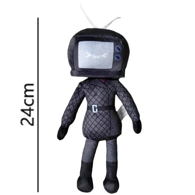 Skibidi Toilet Titans Drill Man Upgrade TV-Mann Frau Kameramann Drillman Speakerman Uhr Speaker Man Plüsch Stoffpuppe Stofftier